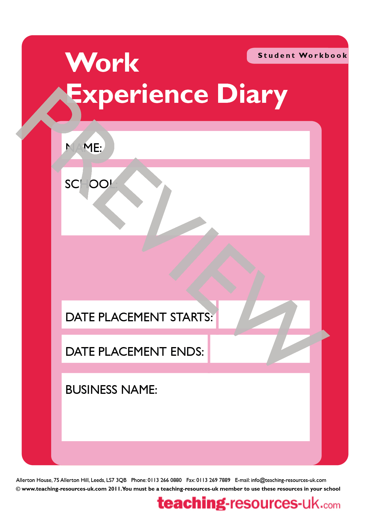 Diary of work experience lcvp portfolio examples